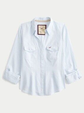 Oxford Icon Shirt (White With Blue Stripes)